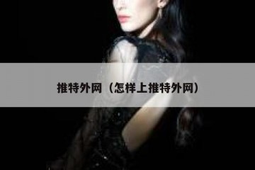 推特外网（怎样上推特外网）