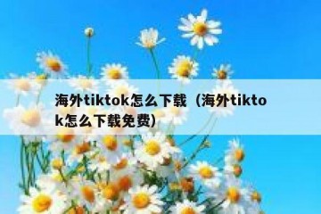 海外tiktok怎么下载（海外tiktok怎么下载免费）