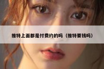 推特上面都是付费约的吗（推特要钱吗）