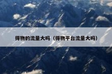 得物的流量大吗（得物平台流量大吗）