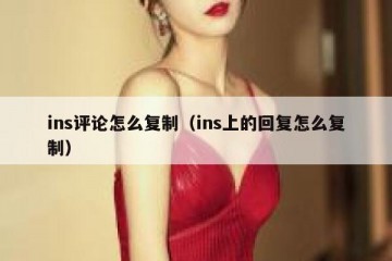 ins评论怎么复制（ins上的回复怎么复制）