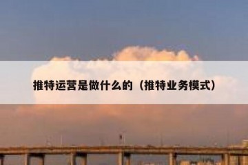 推特运营是做什么的（推特业务模式）