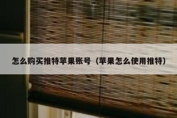 怎么购买推特苹果账号（苹果怎么使用推特）