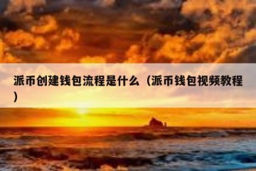 派币创建钱包流程是什么（派币钱包视频教程）