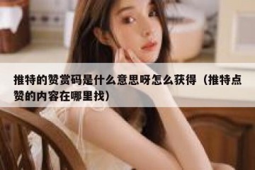 推特的赞赏码是什么意思呀怎么获得（推特点赞的内容在哪里找）