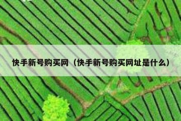快手新号购买网（快手新号购买网址是什么）