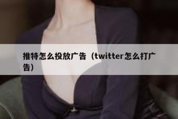 推特怎么投放广告（twitter怎么打广告）