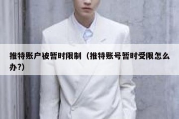 推特账户被暂时限制（推特账号暂时受限怎么办?）