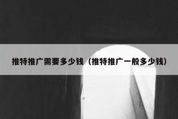 推特推广需要多少钱（推特推广一般多少钱）