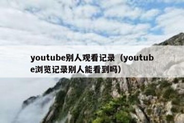 youtube别人观看记录（youtube浏览记录别人能看到吗）