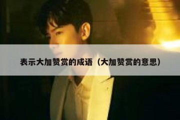 表示大加赞赏的成语（大加赞赏的意思）