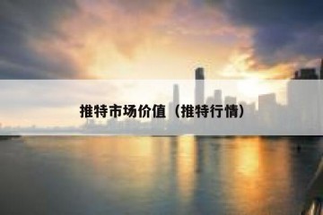 推特市场价值（推特行情）