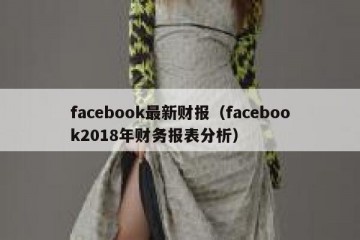 facebook最新财报（facebook2018年财务报表分析）