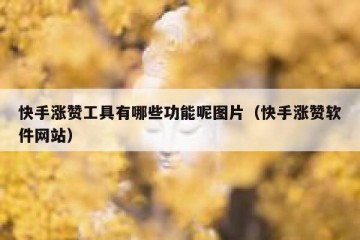 快手涨赞工具有哪些功能呢图片（快手涨赞软件网站）