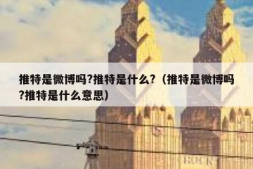 推特是微博吗?推特是什么?（推特是微博吗?推特是什么意思）