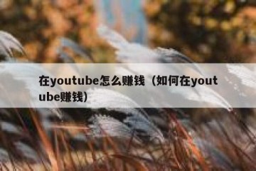 在youtube怎么赚钱（如何在youtube赚钱）