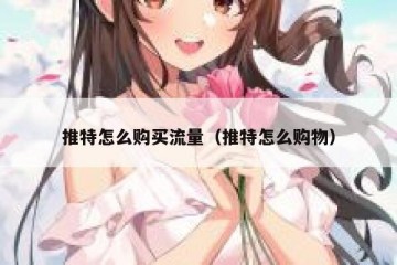 推特怎么购买流量（推特怎么购物）