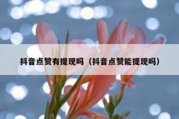 抖音点赞有提现吗（抖音点赞能提现吗）