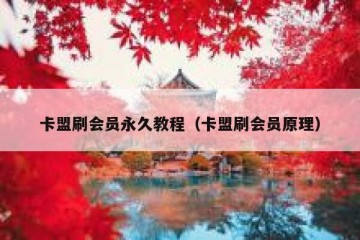 卡盟刷会员永久教程（卡盟刷会员原理）