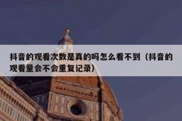 抖音的观看次数是真的吗怎么看不到（抖音的观看量会不会重复记录）