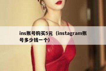 ins账号购买5元（instagram账号多少钱一个）