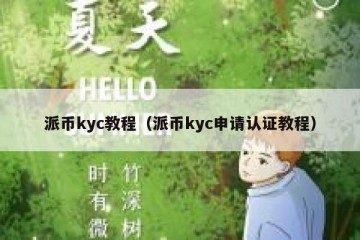 派币kyc教程（派币kyc申请认证教程）