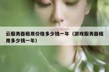 云服务器租用价格多少钱一年（游戏服务器租用多少钱一年）