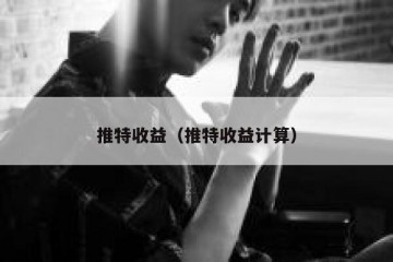 推特收益（推特收益计算）