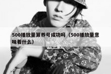 500播放量算养号成功吗（500播放量意味着什么）
