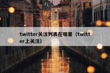 twitter关注列表在哪里（twitter上关注）