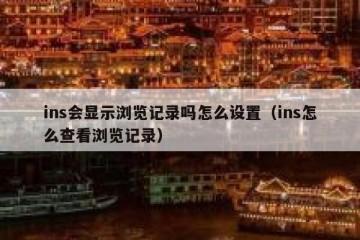 ins会显示浏览记录吗怎么设置（ins怎么查看浏览记录）