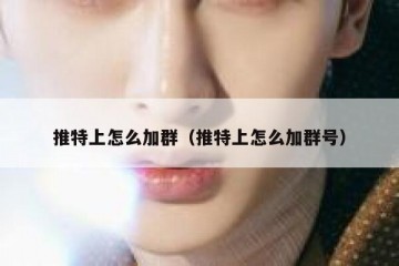 推特上怎么加群（推特上怎么加群号）