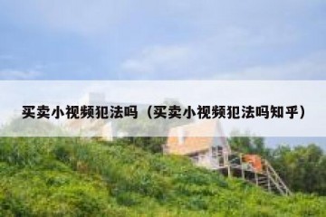 买卖小视频犯法吗（买卖小视频犯法吗知乎）