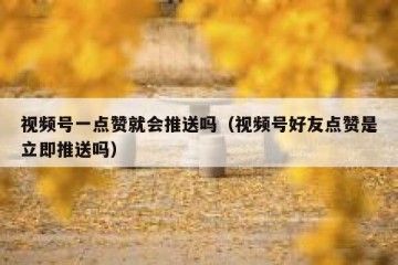 视频号一点赞就会推送吗（视频号好友点赞是立即推送吗）