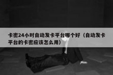 卡密24小时自动发卡平台哪个好（自动发卡平台的卡密应该怎么用）