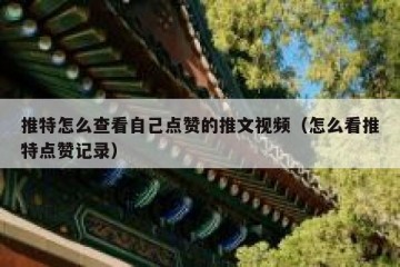 推特怎么查看自己点赞的推文视频（怎么看推特点赞记录）