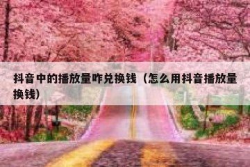 抖音中的播放量咋兑换钱（怎么用抖音播放量换钱）