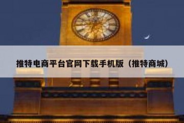 推特电商平台官网下载手机版（推特商城）