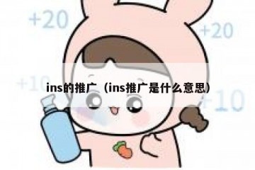 ins的推广（ins推广是什么意思）