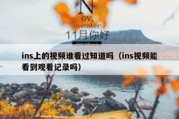 ins上的视频谁看过知道吗（ins视频能看到观看记录吗）