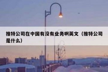 推特公司在中国有没有业务啊英文（推特公司是什么）