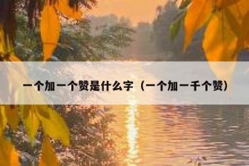 一个加一个赞是什么字（一个加一千个赞）