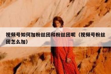 视频号如何加粉丝团和粉丝团呢（视频号粉丝团怎么加）
