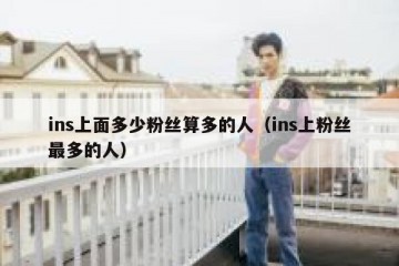 ins上面多少粉丝算多的人（ins上粉丝最多的人）