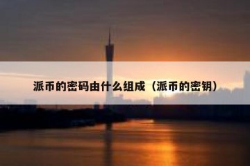 派币的密码由什么组成（派币的密钥）