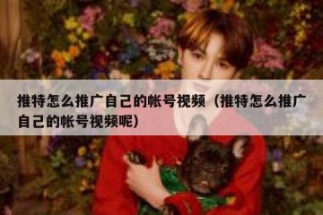 推特怎么推广自己的帐号视频（推特怎么推广自己的帐号视频呢）