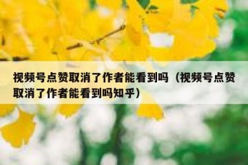 视频号点赞取消了作者能看到吗（视频号点赞取消了作者能看到吗知乎）