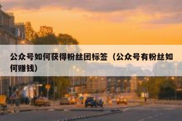 公众号如何获得粉丝团标签（公众号有粉丝如何赚钱）