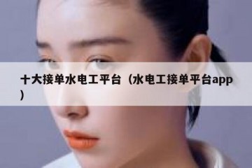 十大接单水电工平台（水电工接单平台app）