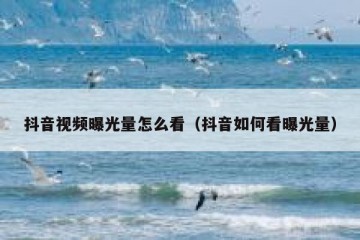 抖音视频曝光量怎么看（抖音如何看曝光量）